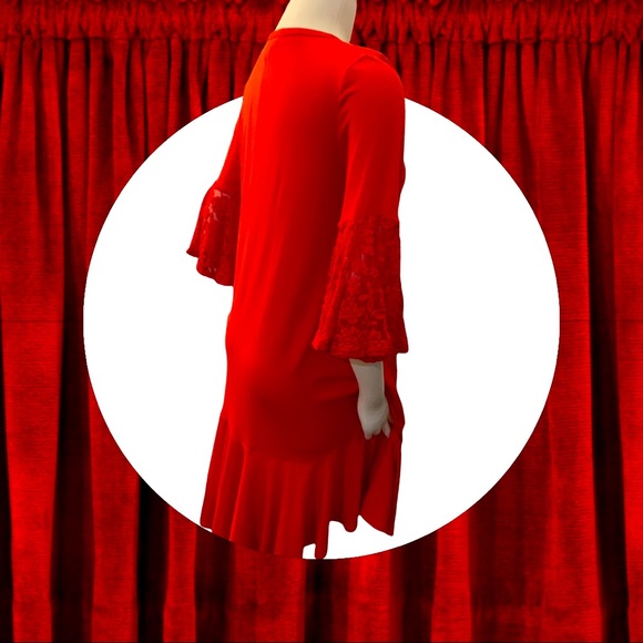 NWTS! Beautiful Red Dress Maurine by Lu LaRoe - Picture 4 of 8